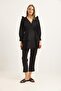 Frilly Rope Belted Tunic Double Set Black - 2