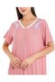 Embroidery Detail Nightdress with Short Sleeves - 5