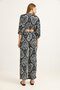 Tie-Up Crop Blouse Pants Double Suit Black - 6