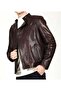 Jumbo Genuine Leather Sports Men's Coat - 2