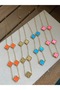 Gold Pearlescent Pink Hologram Steel Necklace - 4