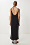 Basic Sandy Dress with Strap Ldz0046 Black - 4