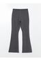 Lcw Vision Anthracite Women's Knitwear Pants with Elastic Waist - 6