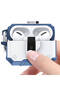 حافظة Air-Pods Pro 2 SCKS Airbag 35 مقاومة للصدمات مع زر - أزرق - 5