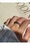 Gold and Silver Color Stone Detailed Women's Steel Ring – Sparkling and Elegant Design |   Lerosy Co. - 4