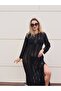 Black Mesh Maxi Dress - 4