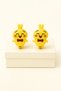 Sweet Animal Figured Design Polka Dot Compression Earrings for Perforated Ears