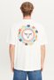 Loose Fit Graphic Logo White Men's Short Sleeve T-Shirt - 5