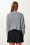 Women's Stone Ripped Detailed Buttoned Crop Knitwear Cardigan PF00054 - 6