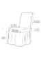 Jacquard Chair Cover with Skirt, high quality, washable, flexible, elastic 1 Piece - 3