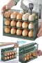 Egg Organizer with 30 Compartments - 3-Tier Refrigerator Egg Shelf Storage Container
