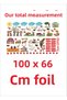 Animal Themed Cute Farm Village Set - 100X66 cm Foil - 4