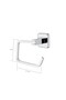 Theme Luxury Square Plus Bathroom Toilet Paper Holder Wc Paper Holder Chrome - 2
