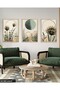 Boho Style 3-Piece Wooden Framed Watercolor-Look Wall Art ACT - 3
