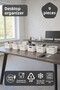6 قطع من منظم سطح المكتب، منظم بلاستيكي متعدد الأغراض باللون الأبيض