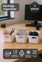 3Pcs Desktop Organizer Organizer White Color Plastic Multi-Purpose Organizer - 2