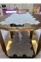 New Luxury Runner Living Room Coffee Table Cover Set French Laced Dowry Set Gray 5 Piece - 5