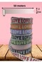 Grogren Fabric Green Ribbon 2 cm X 50 m Love Multi-Purpose Ribbon for Crafts, Packaging, Diy, Decoration - 6