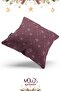 Double Sided Printed Burgundy Snowflakes Christmas Patterned Throw Pillow Cover Suede New Year - Pl1136 - 4