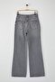 Gri Yüksek Bel Geniş Paça Wide Leg Palazzo %100 Pamuk Non-Stretch Jeans TWOAW26JE00066 - 6