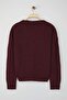 Wardrobe Essentials Bordo Yünlü Geniş Kalıp V Yaka Triko Hırka | TWOAW26HI00083 - 6