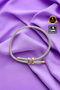 Mesh Coated Steel Bracelet - Gray Gold