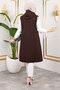Hooded Quilted Vest Tsd250209 Bitter Brown - 5