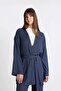 Relax Fit Shawl Collar Belted Wrap Kimono Z8777Az24Sm - 3