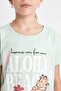Girls Garfield Pajamas Set Short Sleeve Top Shorts C8489A824Sm - 4
