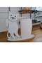 Disassembled Wooden Cat Figure Office Bathroom Kitchen v.sPaper Towel Holder For - 6