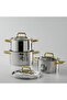 Assos Midi 3-Piece Titanium Gold Pot Set
