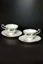 Green Flower Two Person Tea Cup Set