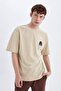 Comfort Regular Fit Comfortable Fit Crew Neck Back Printed Short Sleeve T-Shirt C5754Ax24Hs - 5