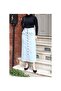 Full-Length Buttoned Hem Pocket Hijab Skirt Antique Dusty Blue - 5