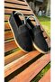 Daisy Men's Faux Leather Black Elastic Espadrille
