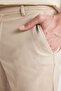 Regular Fit Regular Cut Summer Twill Chino Canvas Trousers with Pockets Straight Leg D1779Ax24Sp - 5