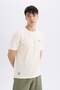 Regular Fit Crew Neck Back Print Short Sleeve T-Shirt C5670Ax24Hs - 3