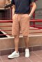 Male, Elastic Waist, Regular Fit, Muslin Weaving, 100% Cotton, Summer Shorts-Bermuda 303 - 3