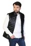 Derije Ramos Genuine Leather Men's Black Inflatable Vest