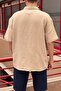 Men'S, Apaş Collar, Oversize, 100% Cotton, Muslin Woven, Short Sleeve Shirt G14 - 5