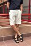 Male, Elastic Waist, Regular Fit, Muslin Weaving, 100% Cotton, Summer Shorts-Bermuda 303 - 4