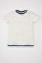 Baby Boy 2 Piece Set Dinosaur Printed Poplin Short Sleeve T-Shirt Salopet C2805A524Sm - 2