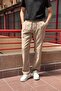 Male, Elastic Waist, Wide Cut, Linen Webbing, Cotton, Pleated Pants 302