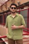 Men'S, Apaş Collar, Oversize, 100% Cotton, Muslin Woven, Short Sleeve Shirt G14 - 5