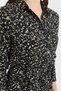 Women's Khaki Leopard Print Slit Long Sleeve Classic Collar Maxi Length, Long Comfortable and Casual Dress - 7