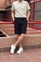 Male, Elastic Waist, Regular Fit, Muslin Weaving, 100% Cotton, Summer Shorts-Bermuda 303 - 3