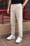 Men'S, Elastic Waist, Ribbed Detail, Cotton, Linen Woven, Regular Fit, Cargo Pocket Pants Inp293