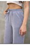 Women's Waterway Fabric Wide Leg Striped Lace-Up Double Pocket Pants - 3