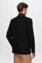 Ds Damat Regular Fit Black Stand Collar Stamp Coat - 4