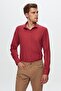 Men's Shirt Slim Fit Claret Red Color